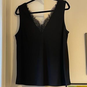 Black Women’s Silky Blouse with Lace